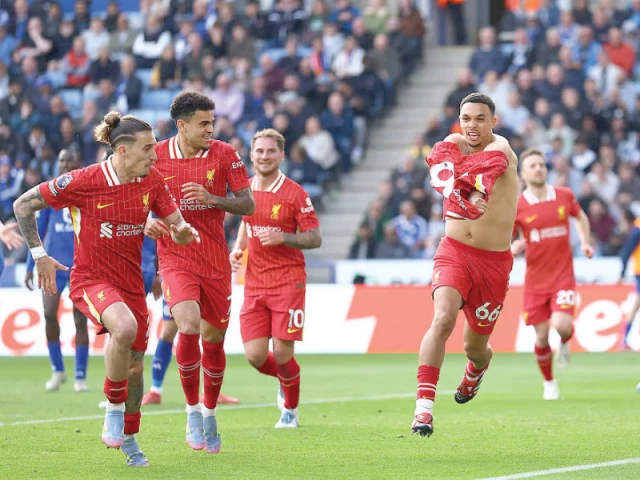 liverpool s trent alexander arnold celebrates scoring their first goal with kostas tsimikas and luis diaz photo reuters liverpool s trent alexander arnold celebrates scoring their first goal with kostas tsimikas and luis diaz photo reuters