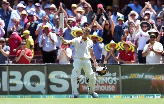 there was a touching acknowledgement by warner of reaching 63 the symbolic score hughes was on when he was fatally struck photo afp there was a touching acknowledgement by warner of reaching 63 the symbolic score hughes was on when he was fatally struck photo afp