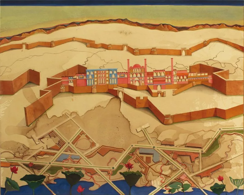 farooq mustafa uses a wide array of colours in city of dreams as he claims colours are so translucent in japanese art that one can see them settle layer by layer photos courtesy artchowk gallery farooq mustafa uses a wide array of colours in city of dreams as he claims colours are so translucent in japanese art that one can see them settle layer by layer photos courtesy artchowk gallery