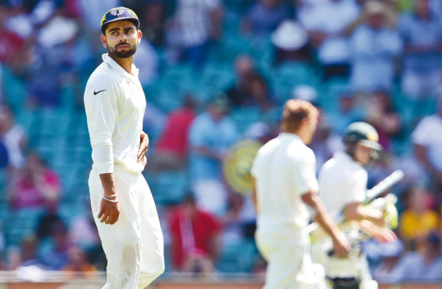 kohli endured a nightmare first day as captain as the bowling and fielding let him down photo afp kohli endured a nightmare first day as captain as the bowling and fielding let him down photo afp