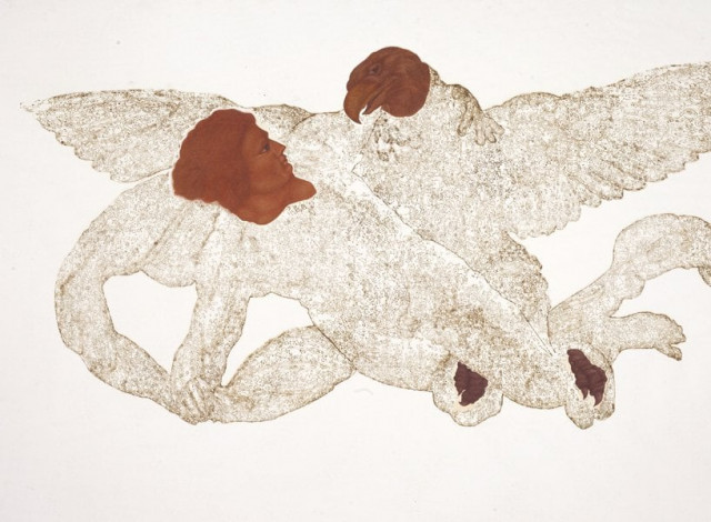 ganymede 2014 gouache and laser scoring on wasli photo courtesy gandhara gallery ganymede 2014 gouache and laser scoring on wasli photo courtesy gandhara gallery