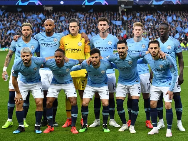 manchester city 039 s players pose before the champions league quarter final second leg match against tottenham hotspur at the etihad stadium in manchester on april 17 2019 photo afp manchester city 039 s players pose before the champions league quarter final second leg match against tottenham hotspur at the etihad stadium in manchester on april 17 2019 photo afp