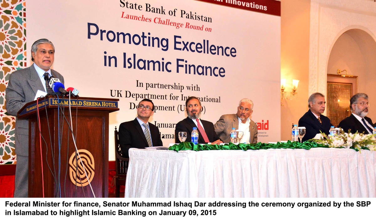 quot there is need to introduce short term and long term courses to prepare skilled islamic finance experts quot finance minister ishaq dar photo pid