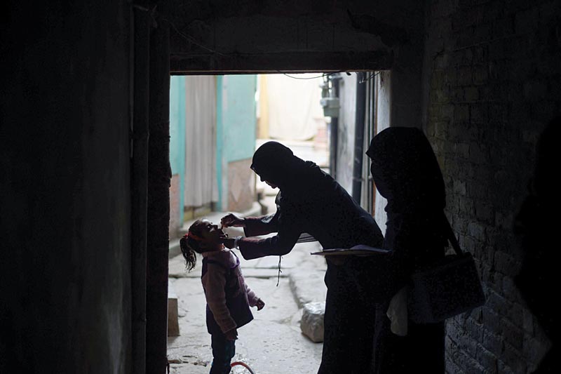around 216 000 children will be administered polio drops during the two day long campaign photo afp