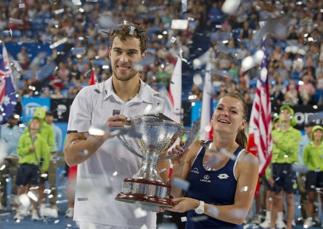 proud moment after radwanska and janowicz s mixed doubles victory poland became the 13th nation to win the mixed team event photo afp proud moment after radwanska and janowicz s mixed doubles victory poland became the 13th nation to win the mixed team event photo afp