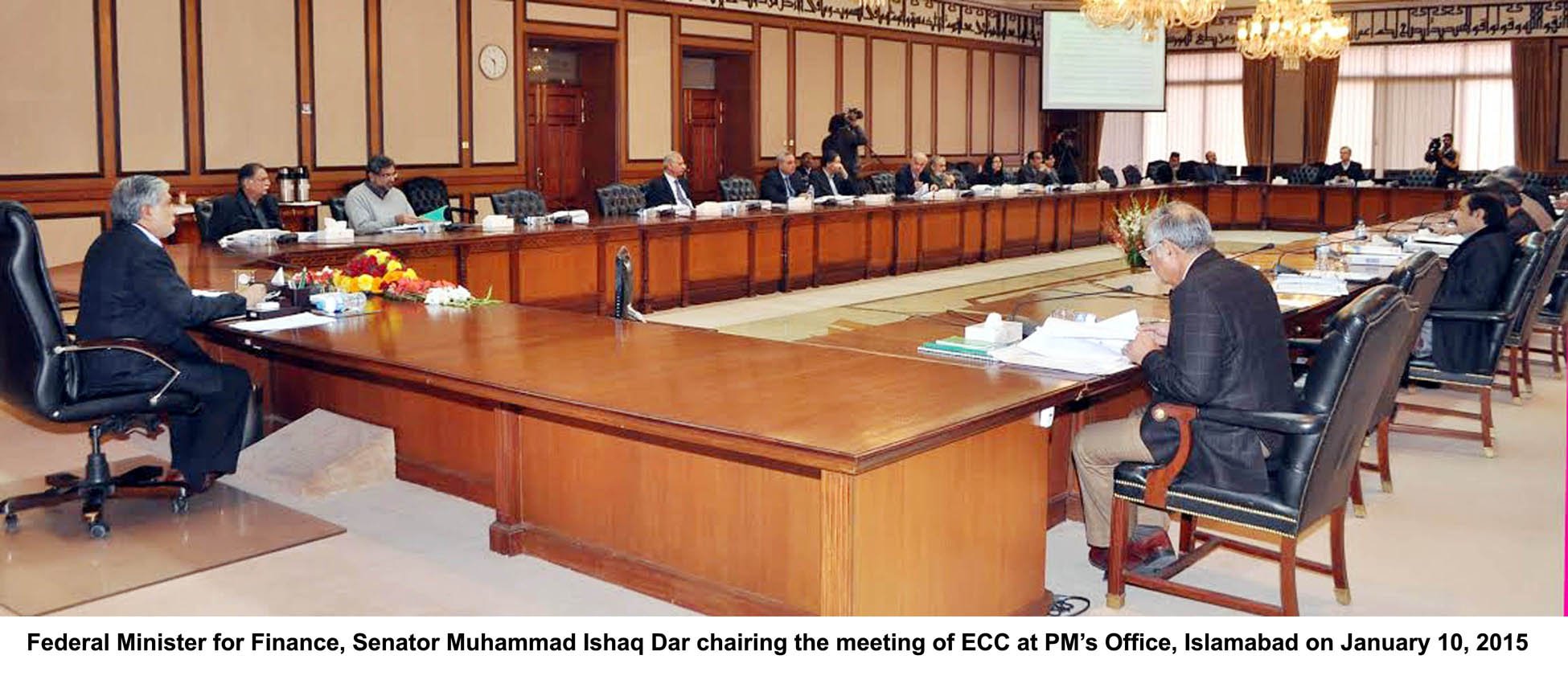 finance minister ishaq dar chairing ecc meeting in islamabad on saturday photo pid