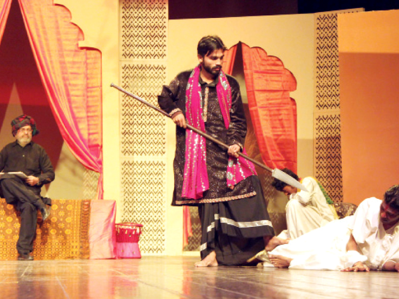 a total of nine scenes were selected for this performance out of the 32 original scenes depicting one of the four punjabi tragic romances photo muhammad javaid express