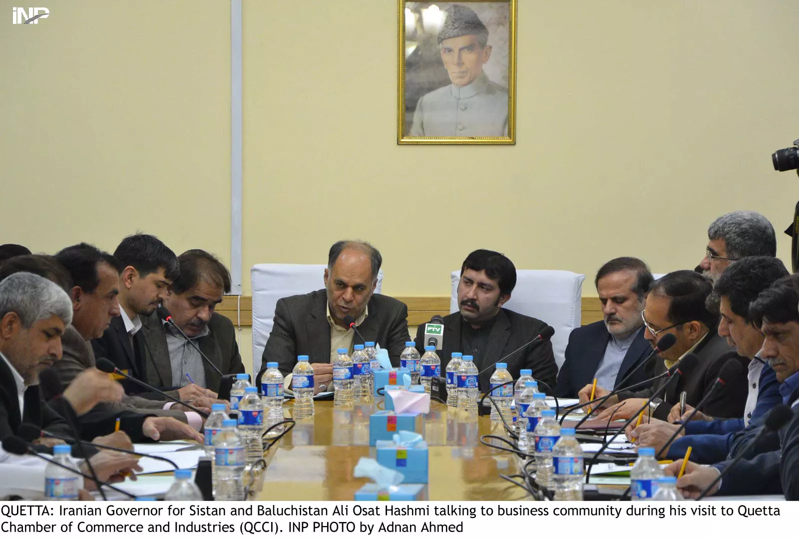 governor of sistan baluchistan aaqai ali osat hashemi addressing members of balochistan chamber of commerce and industry in quetta on saturday photo inp governor of sistan baluchistan aaqai ali osat hashemi addressing members of balochistan chamber of commerce and industry in quetta on saturday photo inp