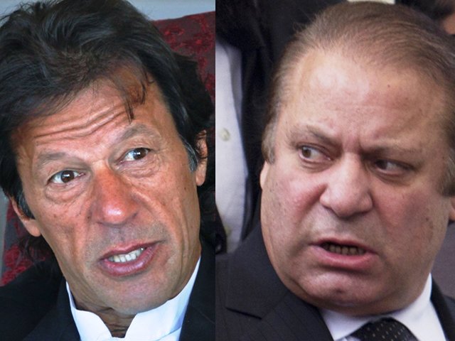 imran khan l and nawaz sharif r photo reuters express