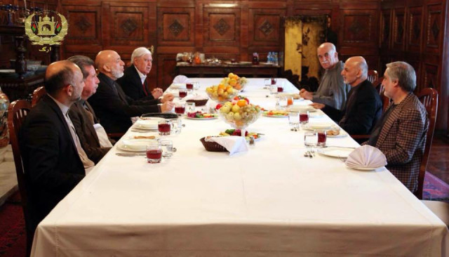 afghan president ashraf ghan with pakistani delegation comprising mahmood khan achackzai aftab ahmed khan sherpao and afrasiab khattak photo ashraf ghani facebook page afghan president ashraf ghan with pakistani delegation comprising mahmood khan achackzai aftab ahmed khan sherpao and afrasiab khattak photo ashraf ghani facebook page