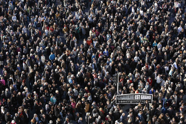 several thousand people gather to pay tribute to the victims following a shooting by gunmen at the offices of the satirical weekly newspaper charlie hebdo during a demonstration in marseille january 10 2015 photo reuters several thousand people gather to pay tribute to the victims following a shooting by gunmen at the offices of the satirical weekly newspaper charlie hebdo during a demonstration in marseille january 10 2015 photo reuters