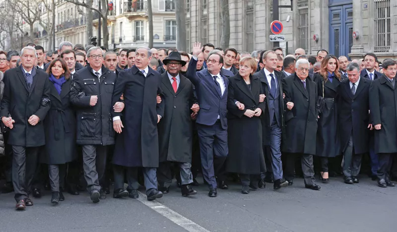 french president francois hollande is surrounded by heads of state as they attend the solidarity march in the streets of paris photo reuters french president francois hollande is surrounded by heads of state as they attend the solidarity march in the streets of paris photo reuters