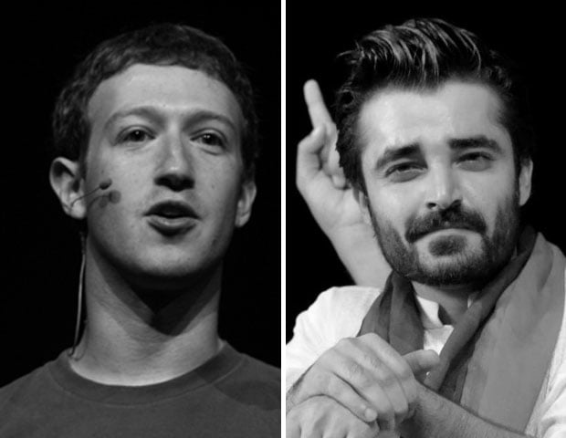 facebook founder mark zuckerberg photo afp actor hamza ali abbasi photo hamza ali abbasi facebook page