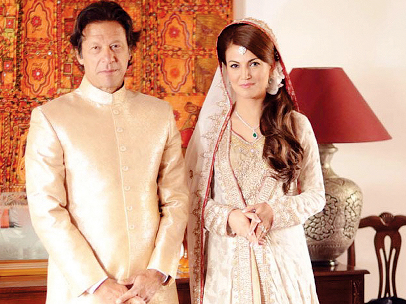 pti chief imran khan and his new wife reham khan photo online