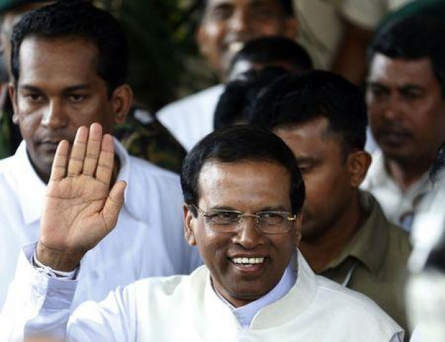 sri lanka 039 s newly elected president mithripala sirisena waves at media as he leaves the election commission in colombo january 9 2015 photo reuters sri lanka 039 s newly elected president mithripala sirisena waves at media as he leaves the election commission in colombo january 9 2015 photo reuters