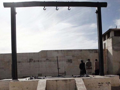 contrary to family wishes gallows being made at haripur jail