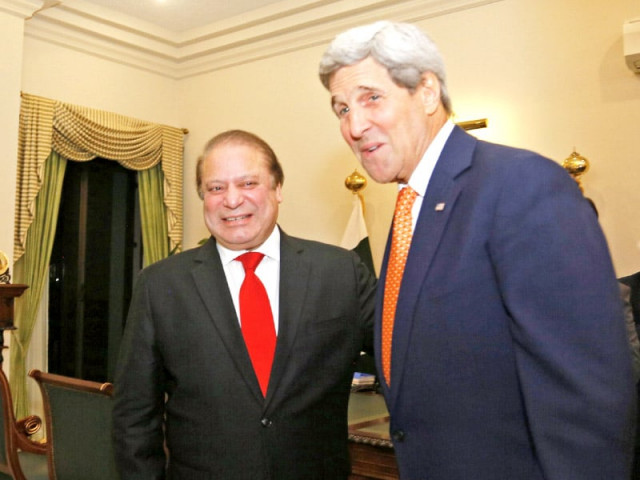 us secretary of state john kerry meets pm nawaz sharif photo afp