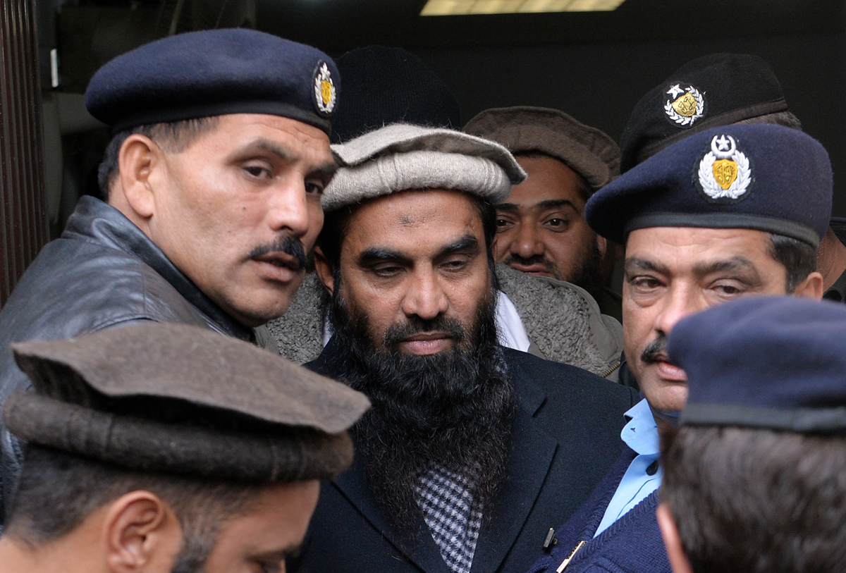 the case was registered by golra police on december 29 2014 the day lakhvi s detention orders were suspended on the complaint of muhammad dawood a resident of the capital s outskirts photo afp