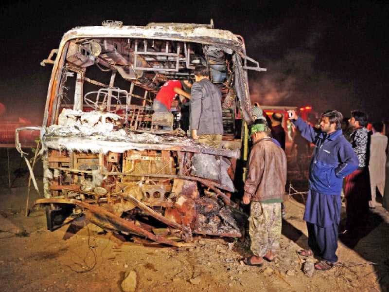 at least 62 people onboard a shikarpur bound coach were killed when it collided with an oil tanker saturday night the driver of the tanker recently confessed to driving in the wrong direction photo file