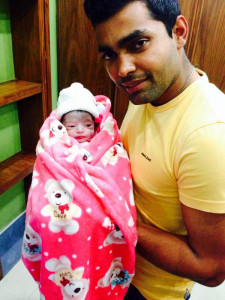 umar akmal welcomes baby girl