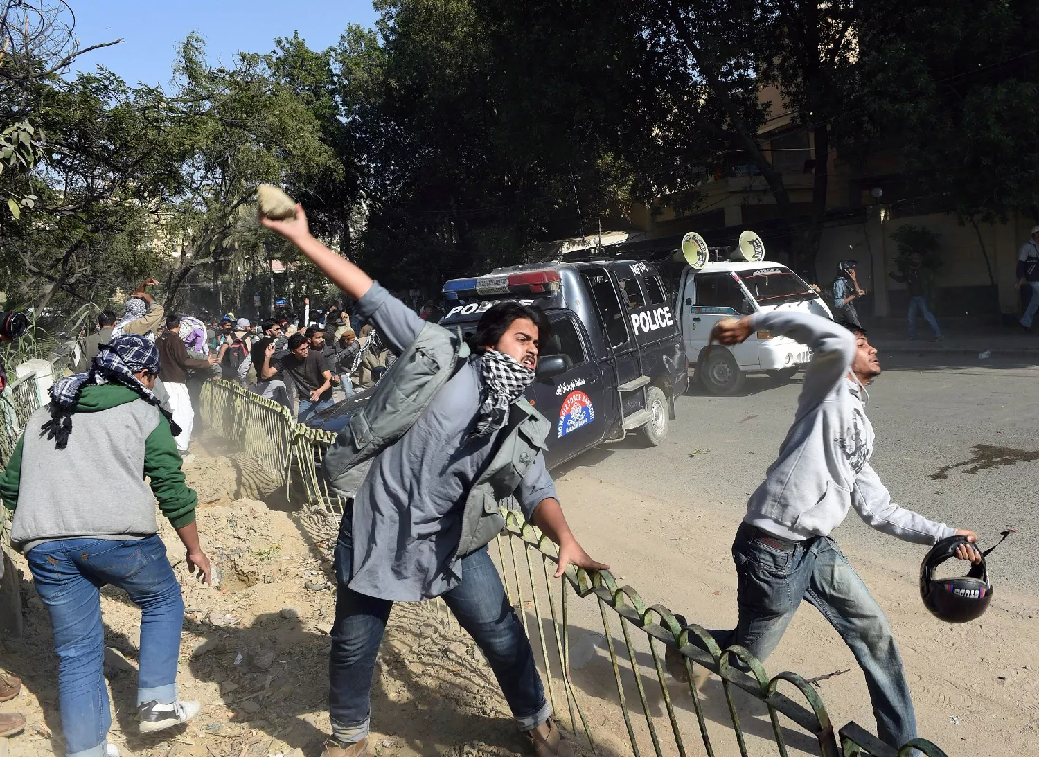 the demonstration turned violent as the crowd started marching towards the consulate photo afp the demonstration turned violent as the crowd started marching towards the consulate photo afp