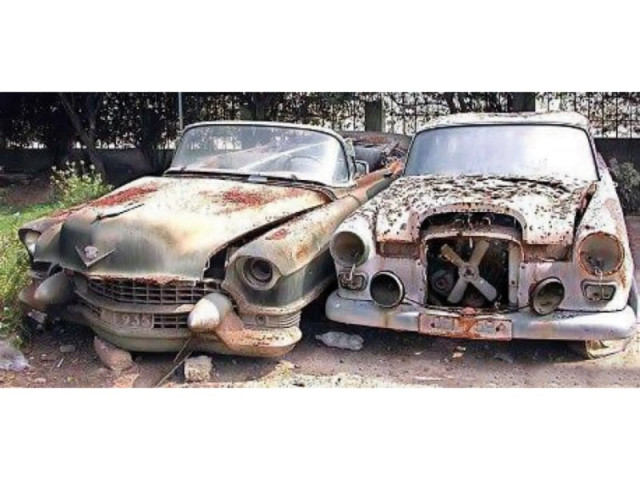 instead of being restored and displayed the mercedes and the cadillac that were in the personal use of fatima jinnah now lie derelict in the clifton premises of the archives department photo file instead of being restored and displayed the mercedes and the cadillac that were in the personal use of fatima jinnah now lie derelict in the clifton premises of the archives department photo file