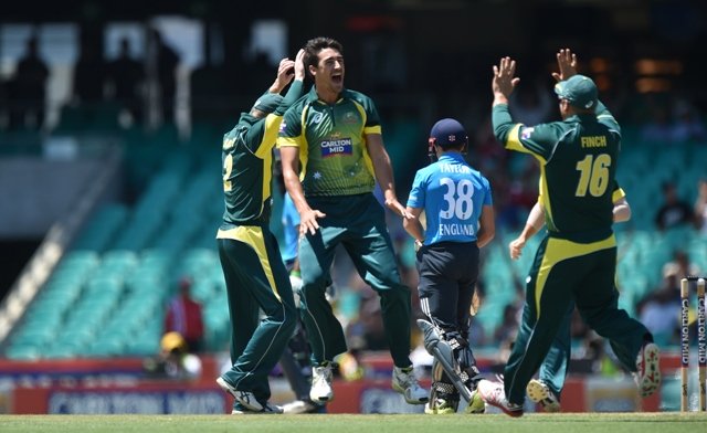 chief destroyer starc finishing with figures of 4 42 in australia 039 s bonus point three wicket victory over england at the sydney cricket ground photo afp