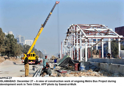 metro bus construction public advised to avoid murree road