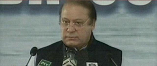 an express news screen grab of prime minister nawaz sharif addressing the balochistan development forum an express news screen grab of prime minister nawaz sharif addressing the balochistan development forum