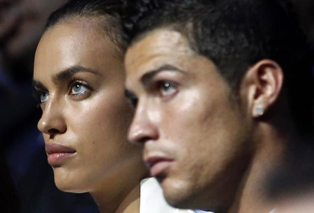 ronaldo also failed to mention irina during his acceptance speech when he received the ballon d 039 or award photo reuters