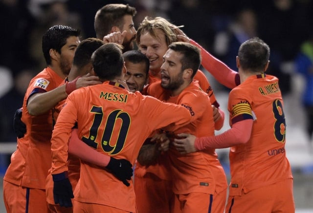 messi 039 s hat trick helped barcelona down deportivo la coruna 4 0 photo afp messi 039 s hat trick helped barcelona down deportivo la coruna 4 0 photo afp
