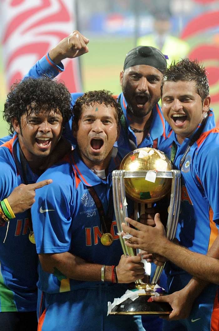 the last hurrah sachin tendulkar s dream of lifting the world cup silverware finally turned true in his last ever appearance in the coveted tournament photo afp