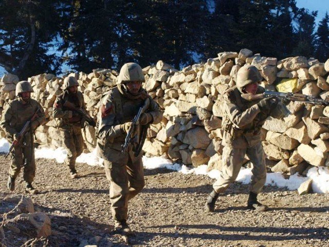 heavy exchange of fire took place during an operation to clear suspects from mountainous banda area of salarzai town photo afp