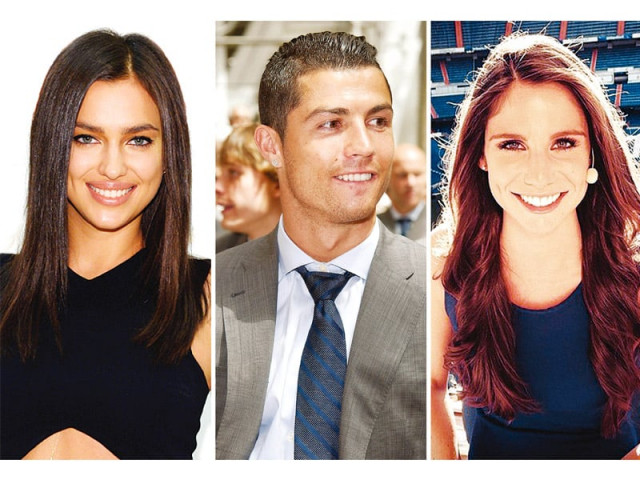 from left to right irina shayk cristiano ronaldo and lucia villalon photos file from left to right irina shayk cristiano ronaldo and lucia villalon photos file