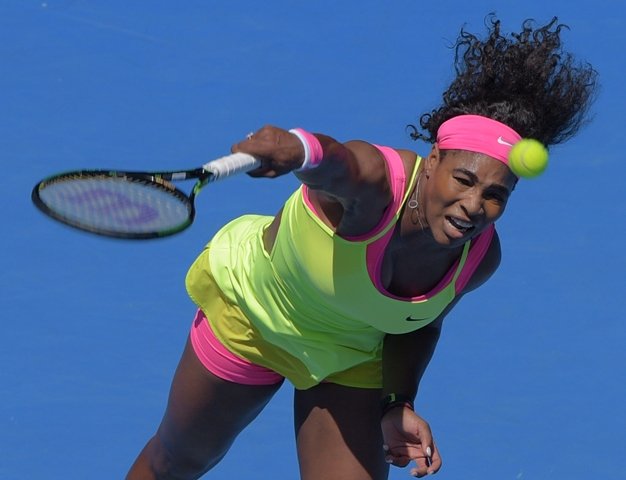 wake up call serena had to endure some early resistance from former world number two vera zvonareva before exploding into action photo afp
