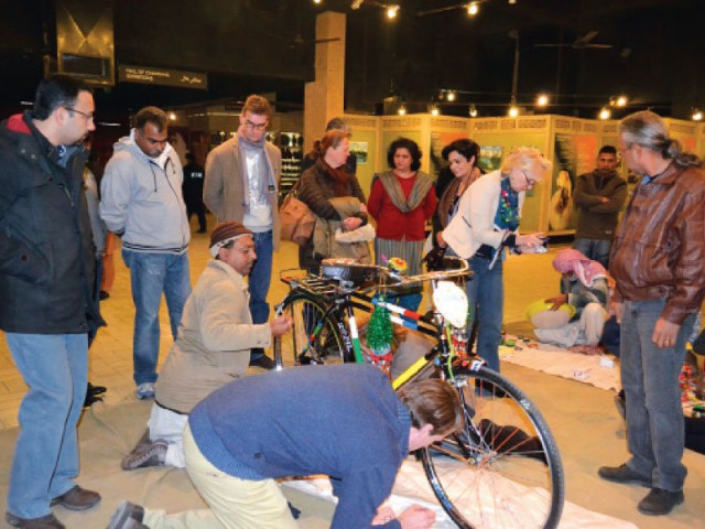 the bicycle will be placed at the embassy of netherlands photo express