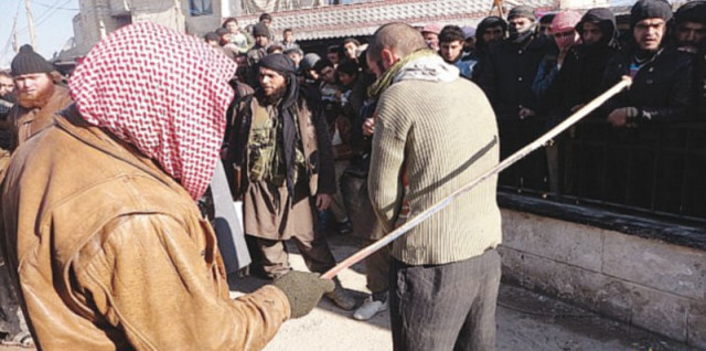 the musicians were punished with 90 lashes following raids that reportedly took place in bujaq situated a few miles to the east of aleppo in syria photos daily mail the musicians were punished with 90 lashes following raids that reportedly took place in bujaq situated a few miles to the east of aleppo in syria photos daily mail