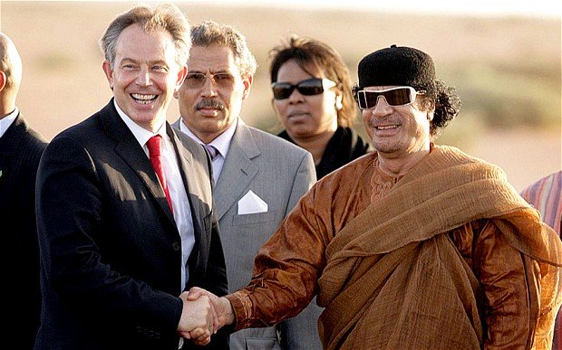 the proceedings are only the latest to shine a light on britain 039 s ties with qaddafi following former prime minister tony blair 039 s quot deal in the desert quot that helped restore international relations with the libyan leader photo afp