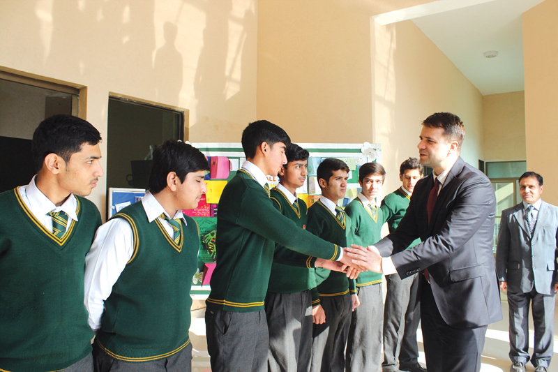 the bosnian envoy visited aps peshawar recently to express solidarity with the survivors photo express
