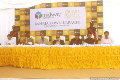 bahria town karachi balloting held for plots at midway commercial bahria town karachi balloting held for plots at midway commercial