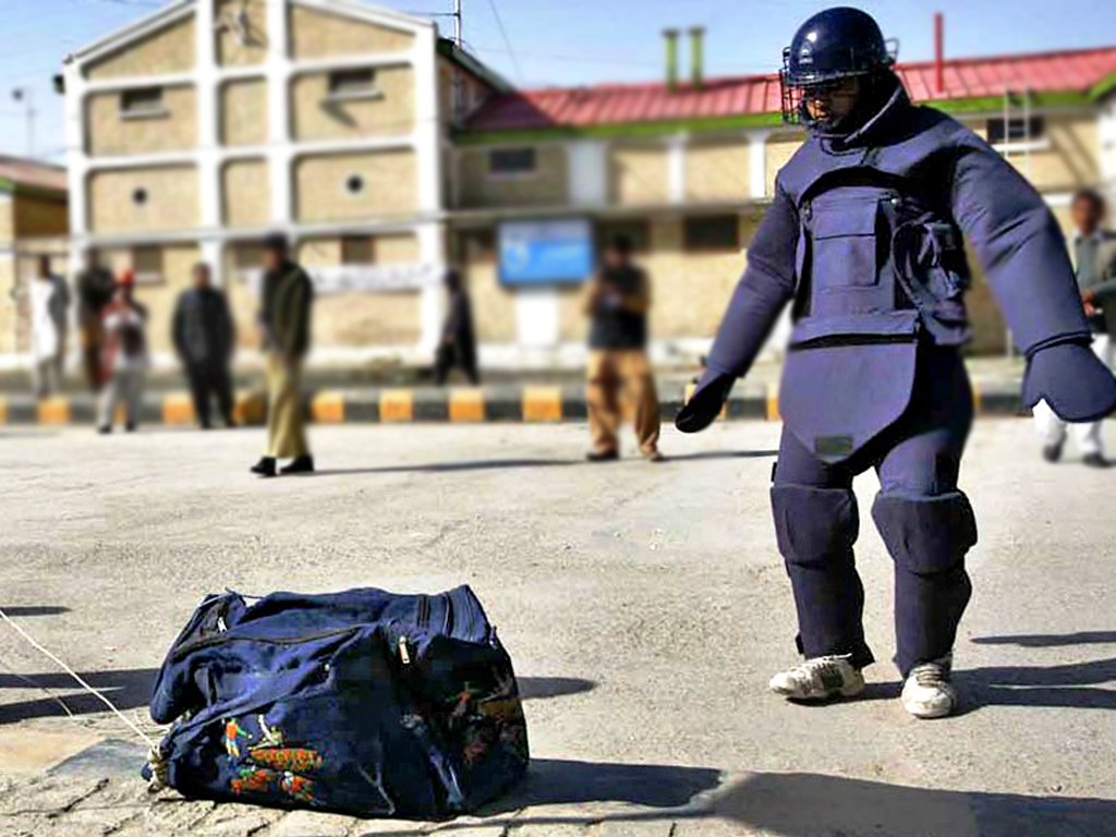 bomb disposal squad was also called to the site to examine the bag photo online