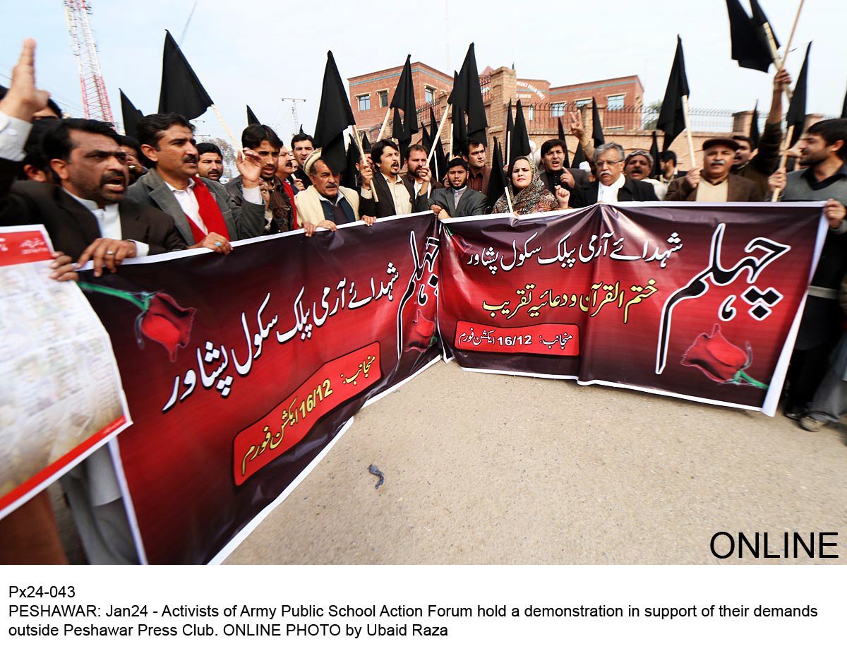 activists hold demonstrations outside the press club on the chehlum of the martyrs photo online