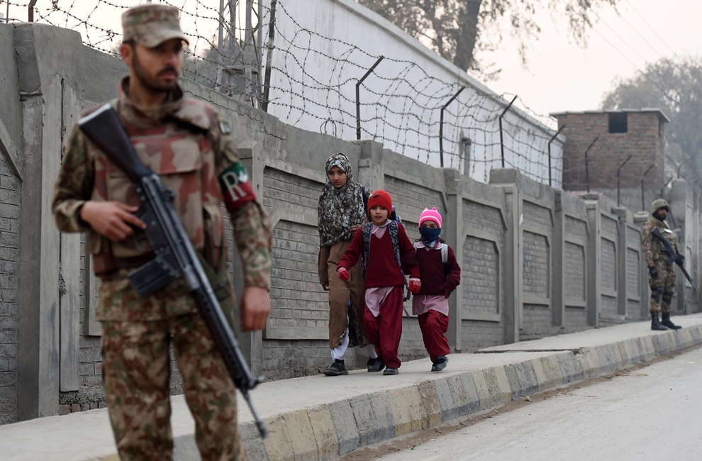 rs 2bn have been set aside for the security of the government schools photo afp