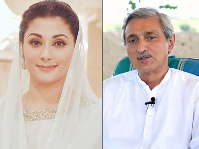 jahangir tareen has been declared corrupt and dishonest by supreme court while maryam nawaz has been cleared of her charges