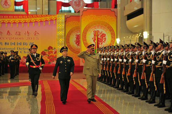 coas general raheel sharif reviews guard of honour alongwith his chinese counterpart gen qi jianguo at the pla headquarters photo ispr