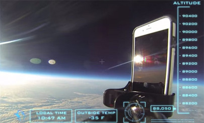 video what happens when you drop an iphone from space