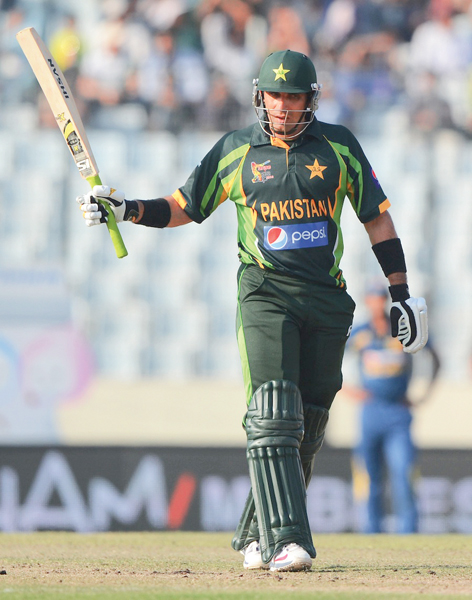 misbahul haq made 107 but the bowlers disappointed as pakistanis were unable to defend a massive 313 run total photo afp