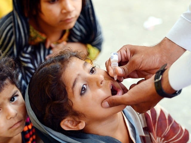 polio workers in districts korangi central and south were unable to achieve their targets due to lack of security photo afp