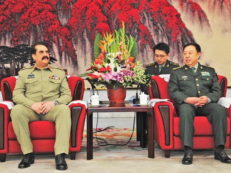 army chief general raheel sharif meets with vice chief of chinese military photo nni
