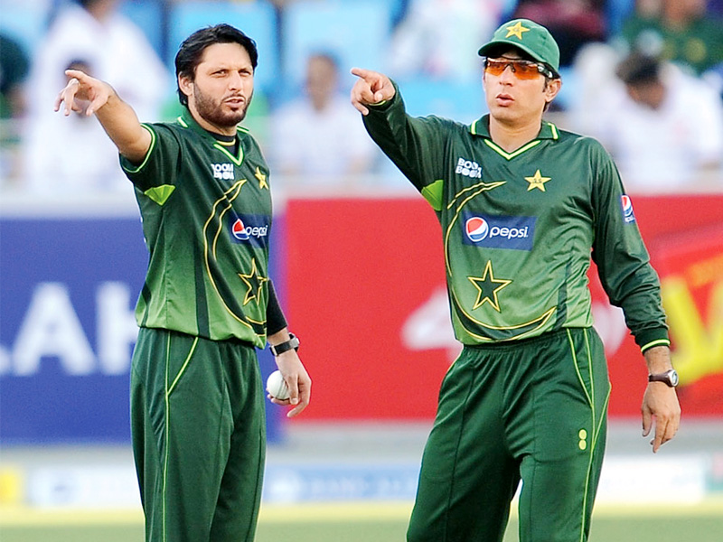 afridi and misbah will only be playing in one of the three formats and therefore do not justify full year contracts feels the pcb photo afp